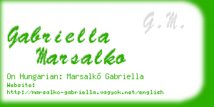 gabriella marsalko business card